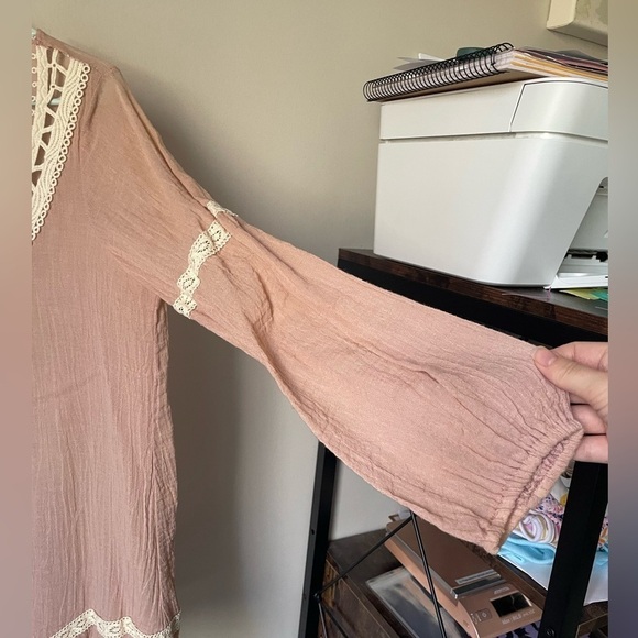 Eberjey Mauve Gauze Style Cotton Mini Dress Size  Small - Picture 2 of 8